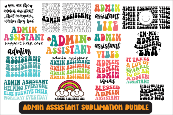 Admin Assistant SVG Sublimation Bundle: Graphics for Crafts
