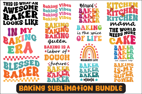 Baking SVG Sublimation Design Bundle: Graphics for Crafts