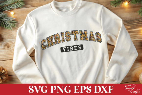 Christmas Vibes Leopard Print SVG: Graphics for Crafts-Driven Branding