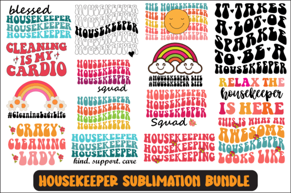 Housekeeper SVG Sublimation Bundle: Graphics for Crafts & Branding