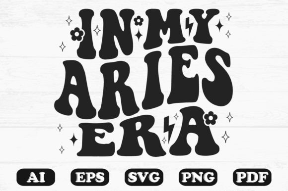 In My Aries Era Retro Wavy SVG: Graphics for Crafts & Branding