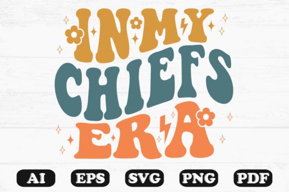 In My Chiefs Era Retro Wavy SVG: Graphics for Crafts & Local Brands