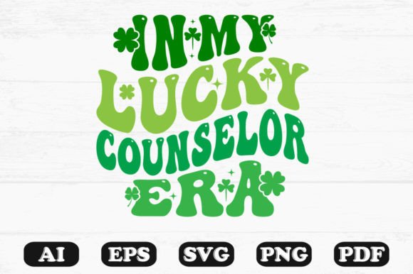 In My Lucky Counselor Era: Retro Wavy Graphics for Crafts