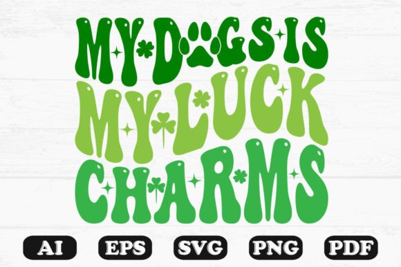 My Dog Is My Luck Charms Retro PNG