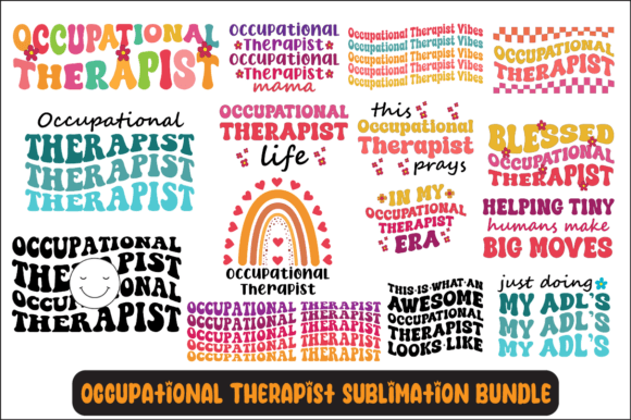 Occupational Therapist SVG Graphics Bundle for Crafts