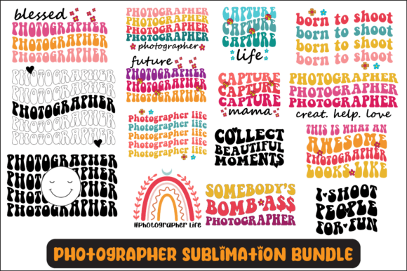 Photographer SVG Sublimation Bundle: Graphics for Crafts Brands