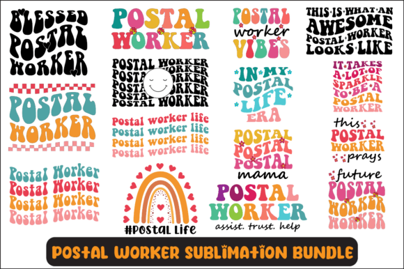 Postal Worker SVG Sublimation Bundle: Graphics for Crafts & Branding