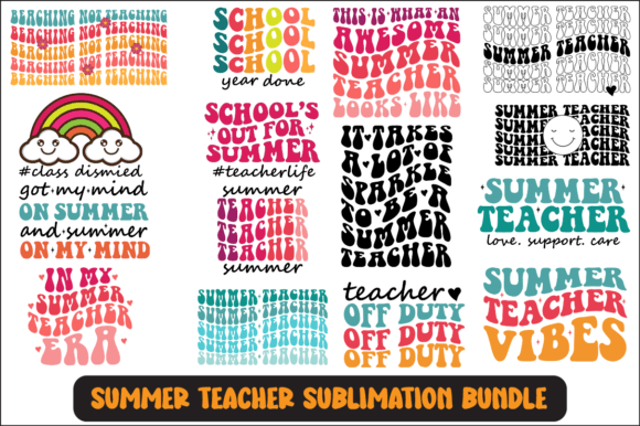 Summer Teacher SVG Bundle: Graphics for Crafts & Content